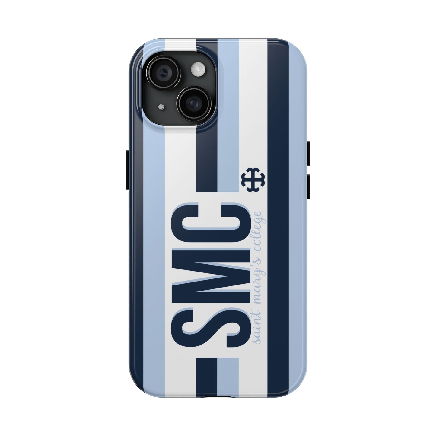 Saint Mary's College Phone Case SMC Navy/Belles Blue/White French Cross | Better in Blue Co.