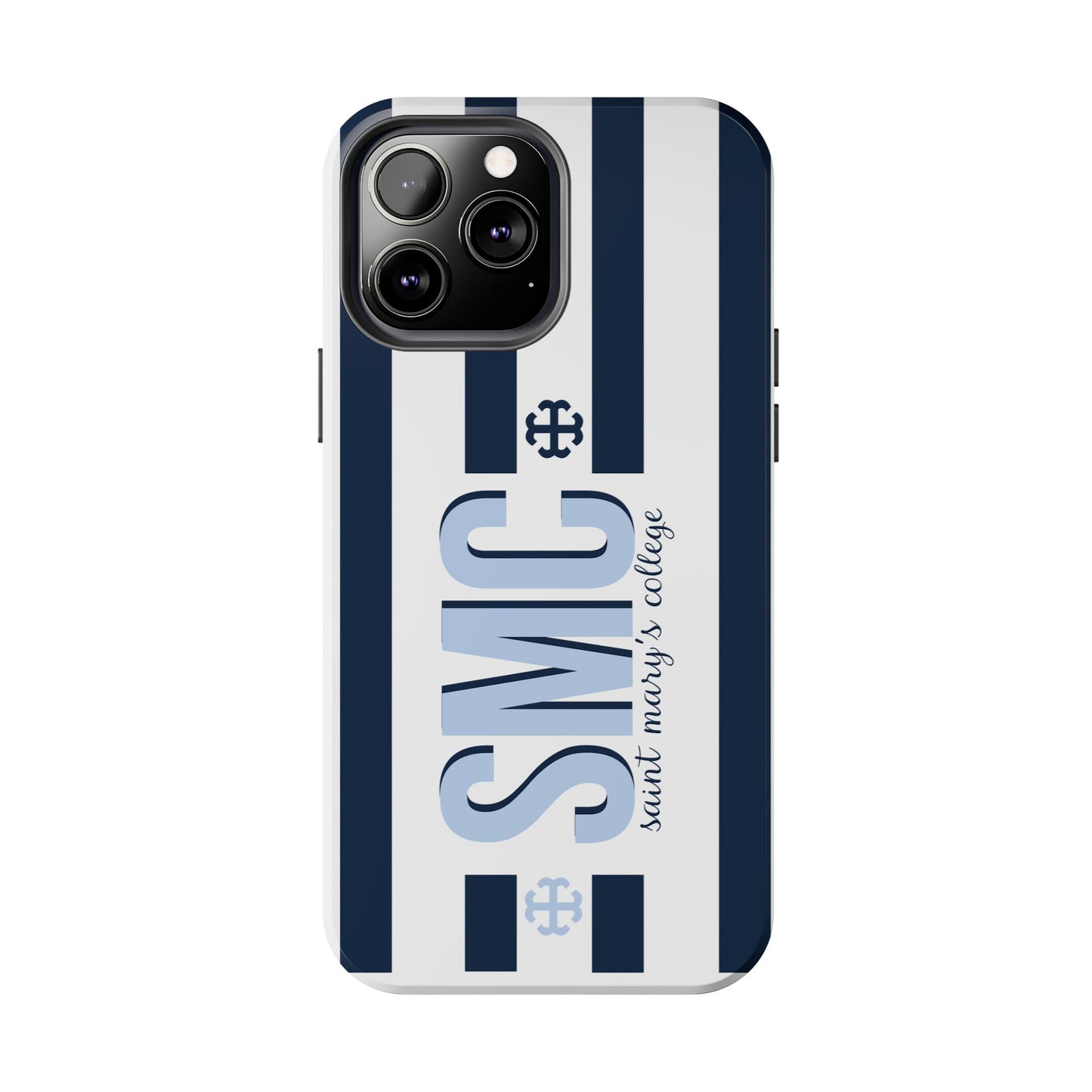Saint Mary's College Navy Blue Striped Phone Case | French Cross | Better in Blue Co.