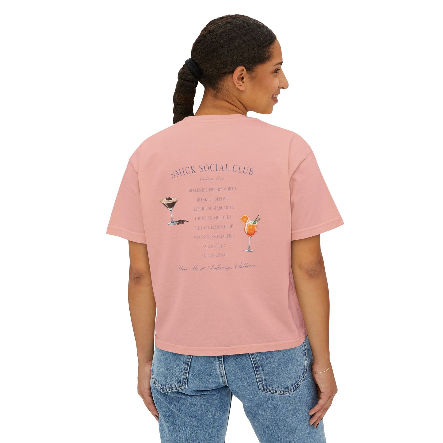 Saint Mary's College Après Golf Smick Social Club Women's Boxy Tee | Better in Blue Co.