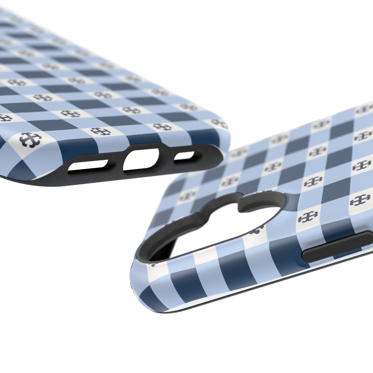 Saint Mary's College Gingham French Cross Magnetic Phone Case | Belles Blue | Better in Blue Co.