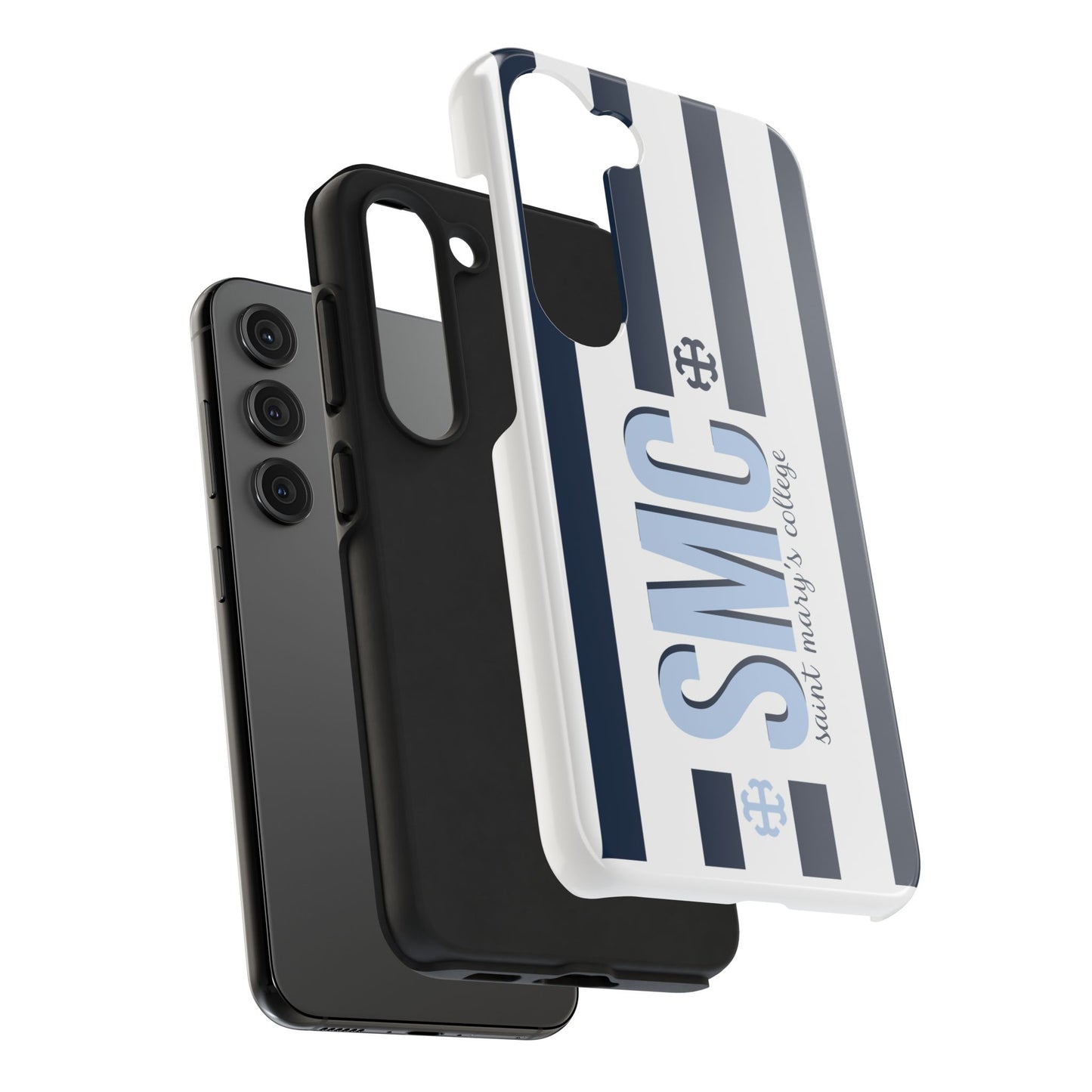 Saint Mary's College Navy Blue Striped Phone Case | French Cross | Better in Blue Co.