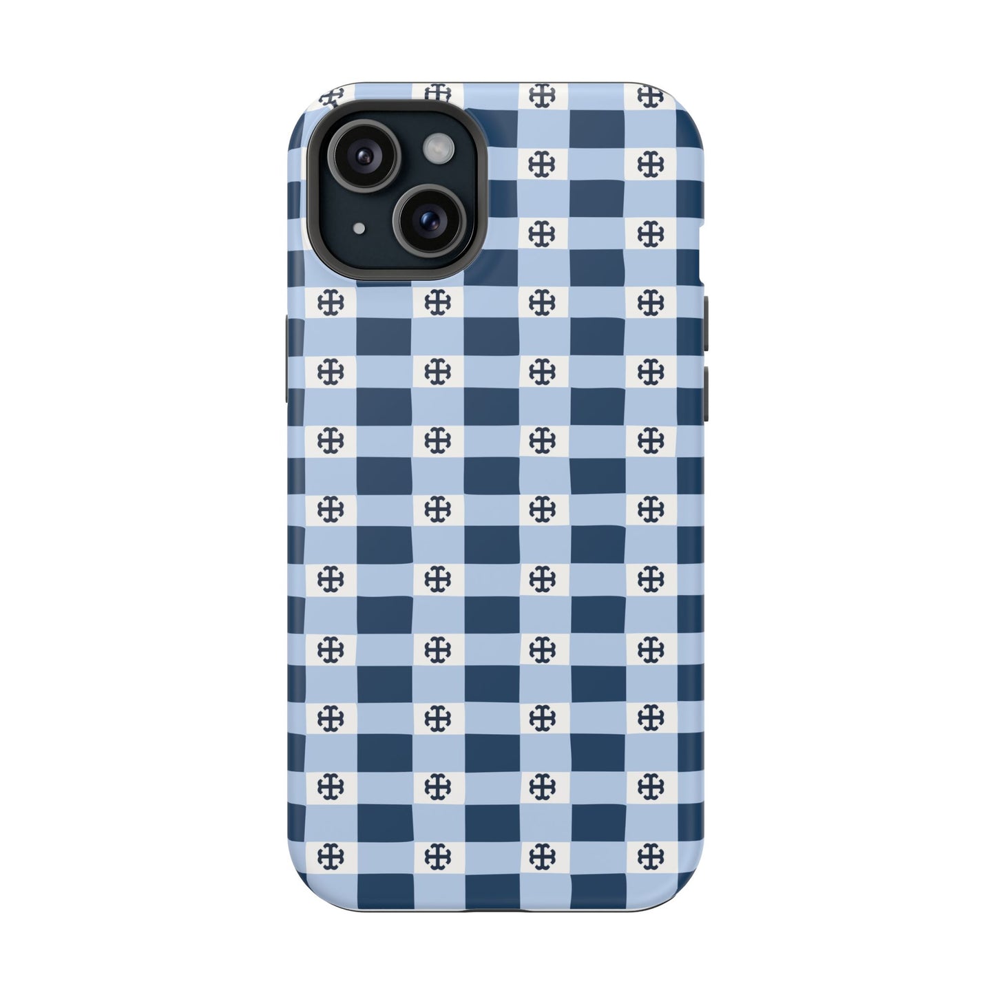 Saint Mary's College Gingham French Cross Magnetic Phone Case | Belles Blue | Better in Blue Co.