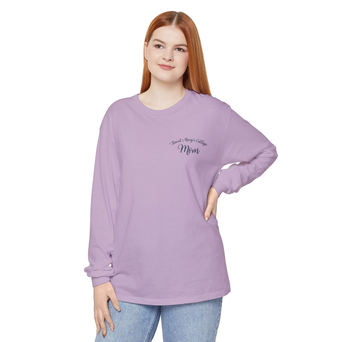 Saint Mary's College "Mom" Long Sleeve | The Best Moms | Comfort Colors