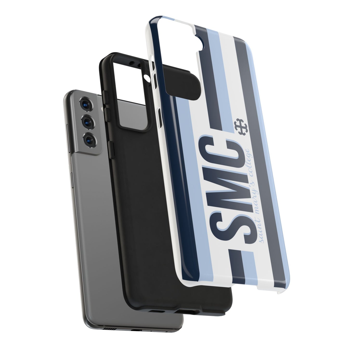 Saint Mary's College Phone Case SMC Navy/Belles Blue/White French Cross | Better in Blue Co.