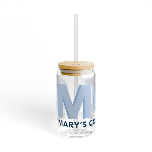 Saint Mary's College SMC Glass Cup with Straw | Belles | 1844 | Notre Dame, IN | Better in Blue Co