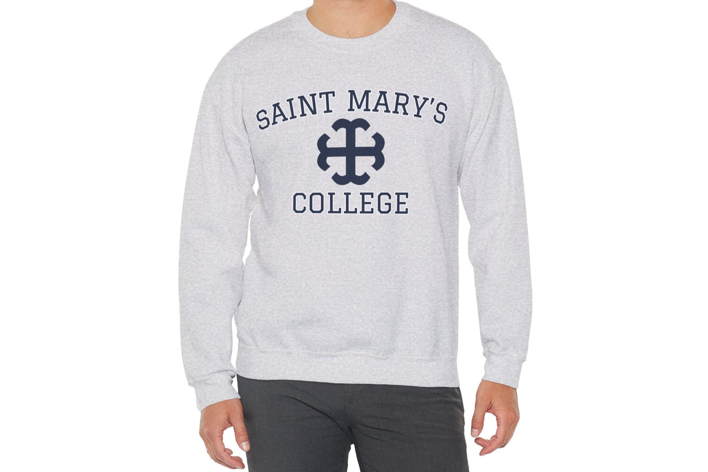 Saint Mary's College Crewneck Navy/White | Smick | French Cross | Better in Blue Co.