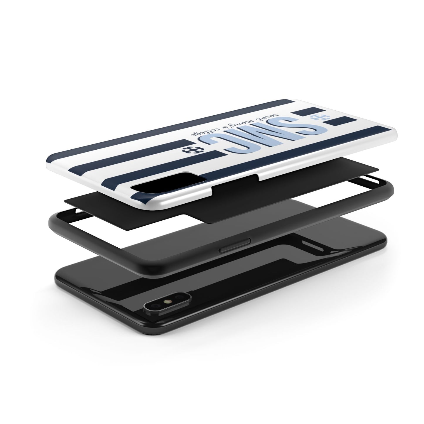 Saint Mary's College Navy Blue Striped Phone Case | French Cross | Better in Blue Co.