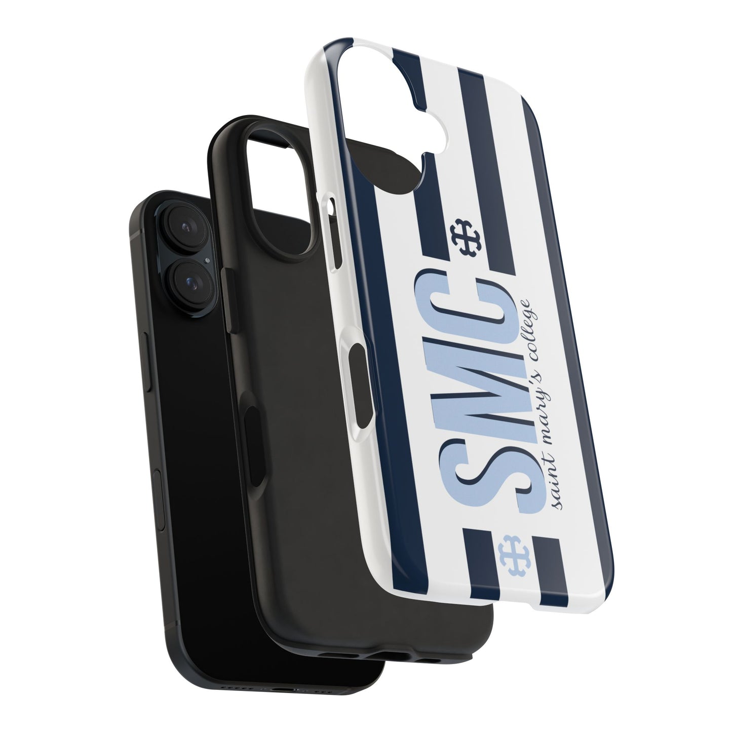 Saint Mary's College Navy Blue Striped Phone Case | French Cross | Better in Blue Co.