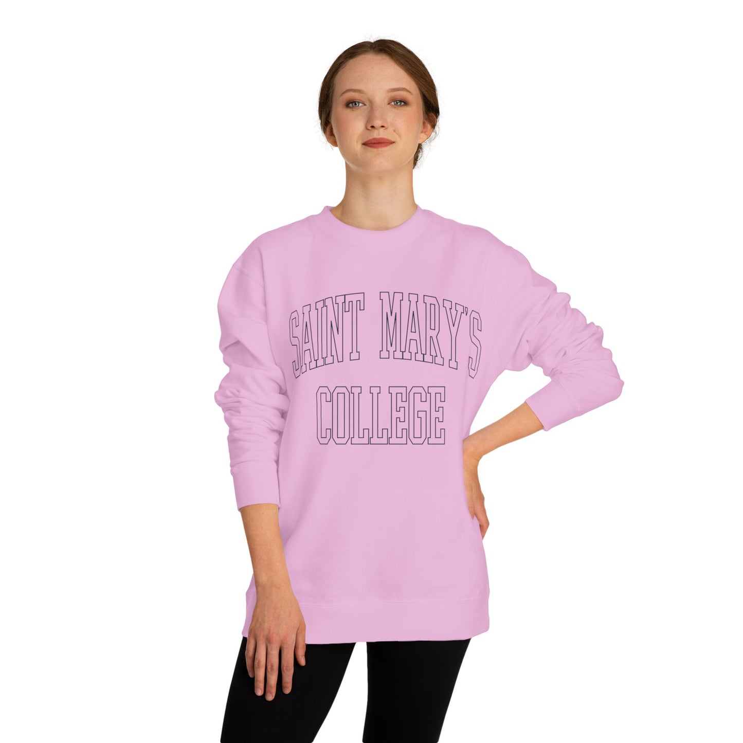Saint Mary's College Outline Unisex Crew Neck Sweatshirt | Notre Dame, IN | Better in Blue Co.