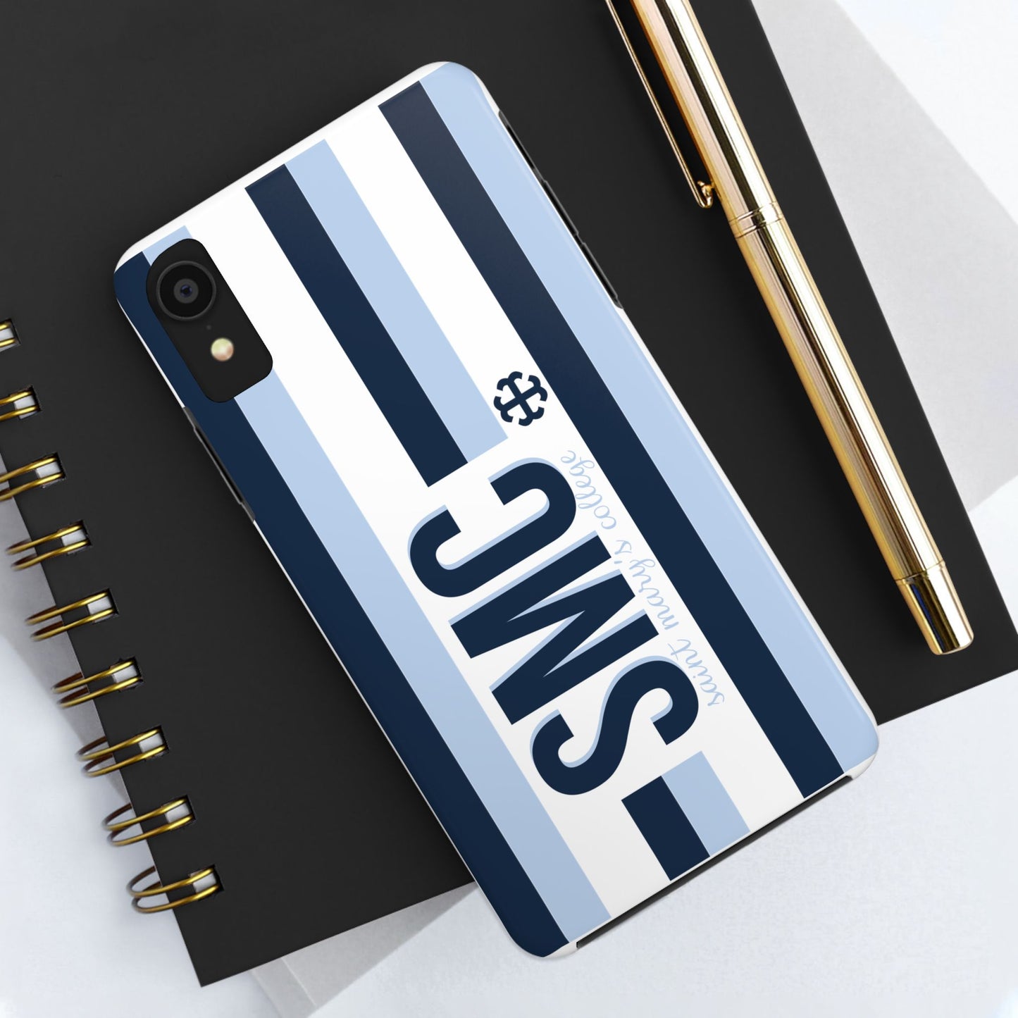 Saint Mary's College Phone Case SMC Navy/Belles Blue/White French Cross | Better in Blue Co.