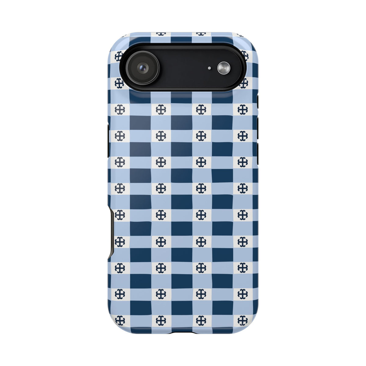 Saint Mary's College Gingham French Cross Magnetic Phone Case | Belles Blue | Better in Blue Co.