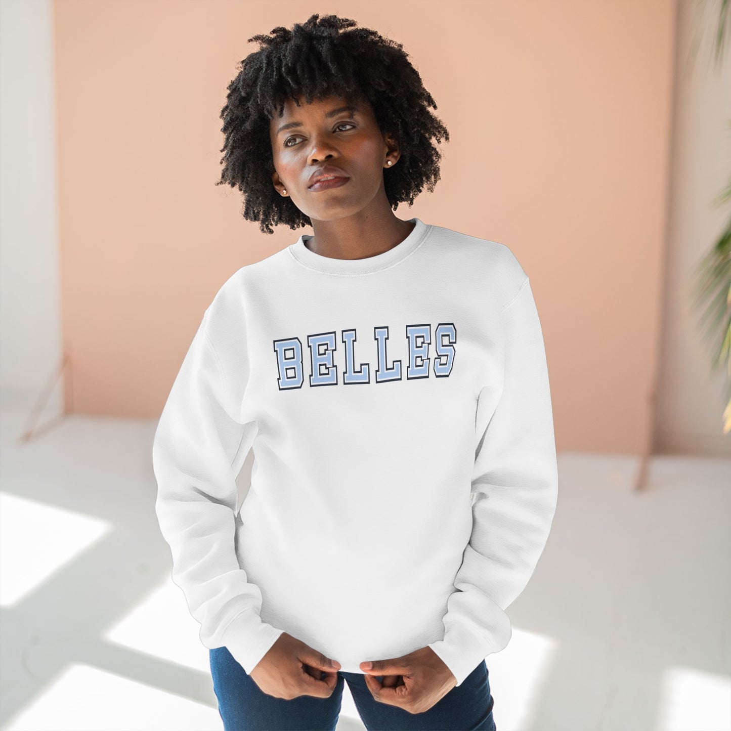 Saint Mary's College "BELLES" Unisex Crewneck Sweatshirt | Navy Blue | Belles Blue | Better in Blue Co.