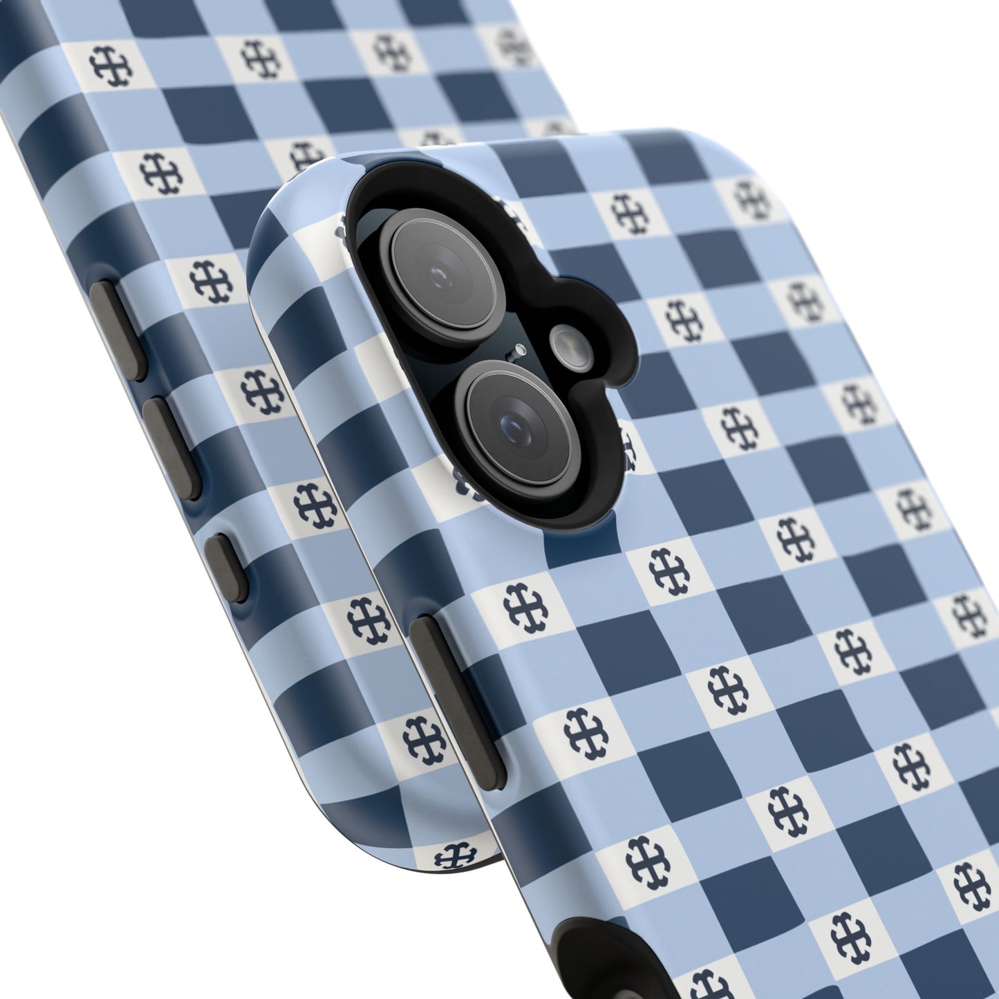 Saint Mary's College Gingham French Cross Magnetic Phone Case | Belles Blue | Better in Blue Co.
