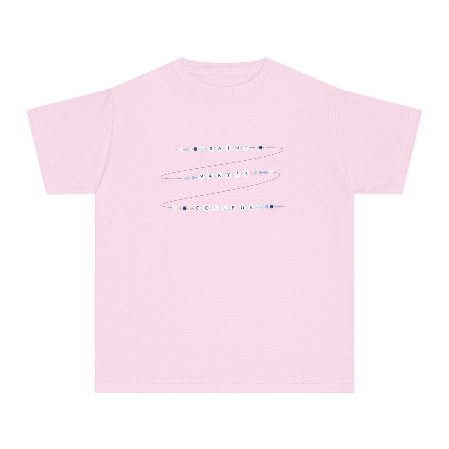Saint Mary's College Friendship Bracelet Youth Midweight Tee | Belles Blue | Smick | Better in Blue Co.