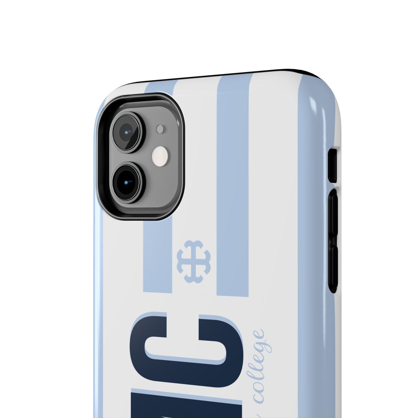 Saint Mary's College Belles Blue Striped Phone Case | French Cross | Better in Blue Co.