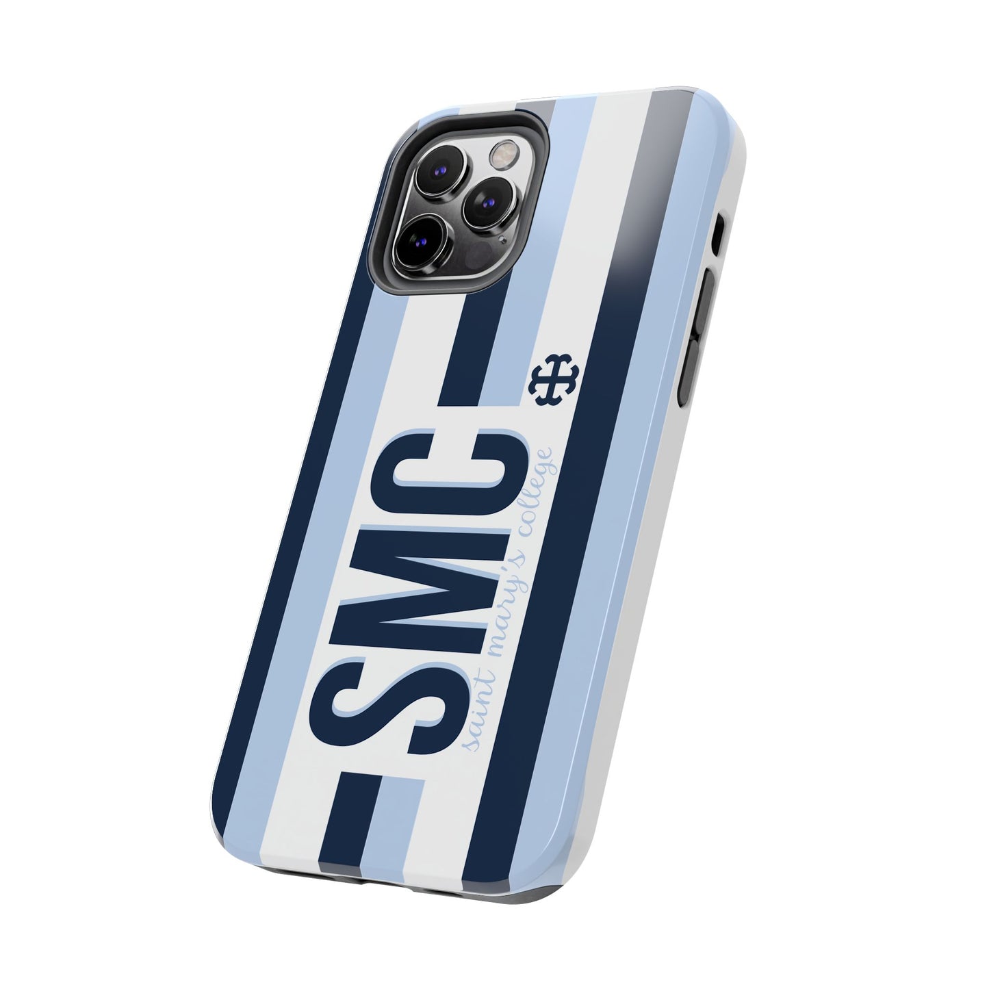 Saint Mary's College Phone Case SMC Navy/Belles Blue/White French Cross | Better in Blue Co.