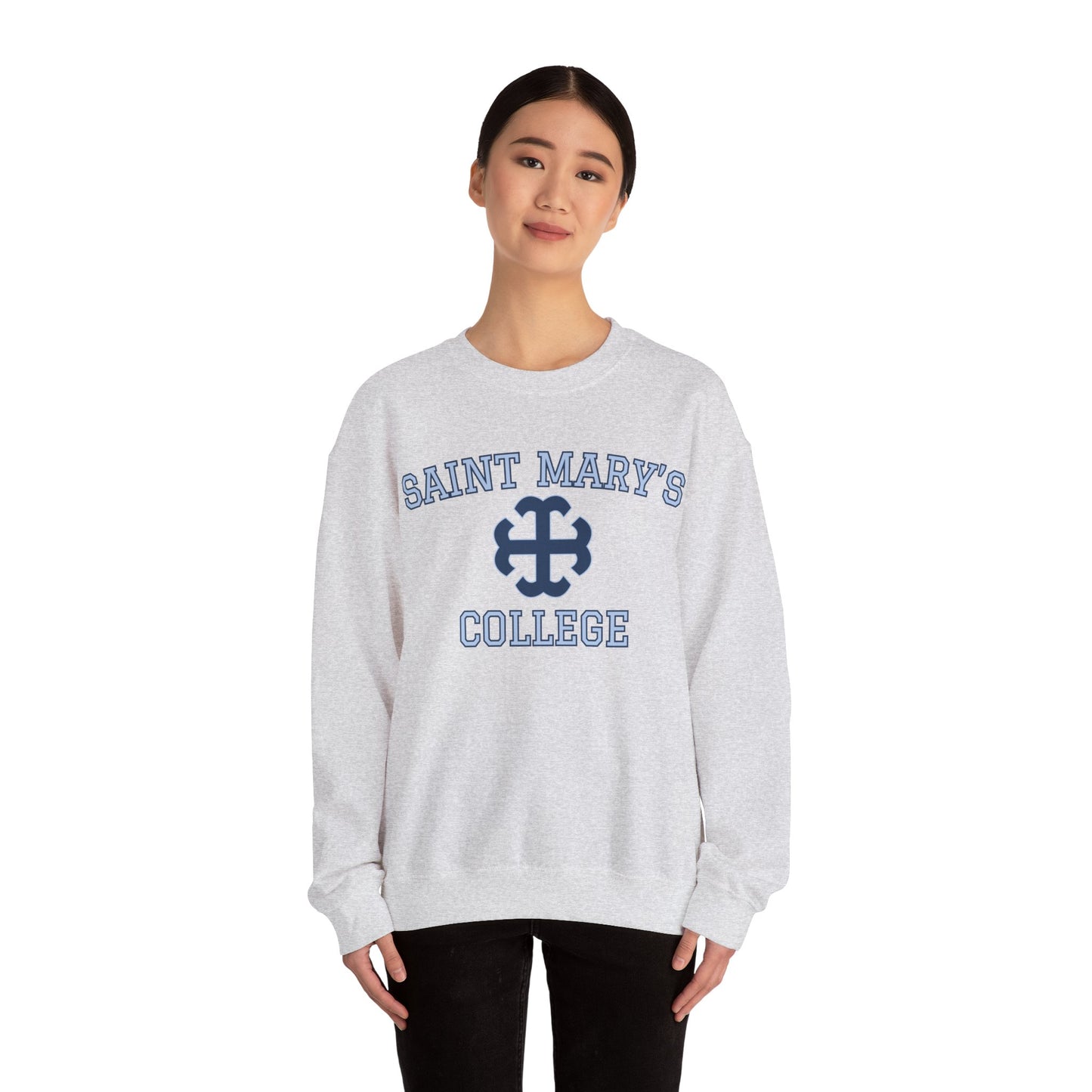 Saint Mary's College Crewneck Navy/Belles Blue | Smick | French Cross