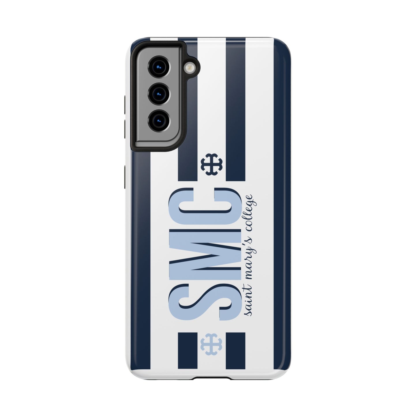 Saint Mary's College Navy Blue Striped Phone Case | French Cross | Better in Blue Co.