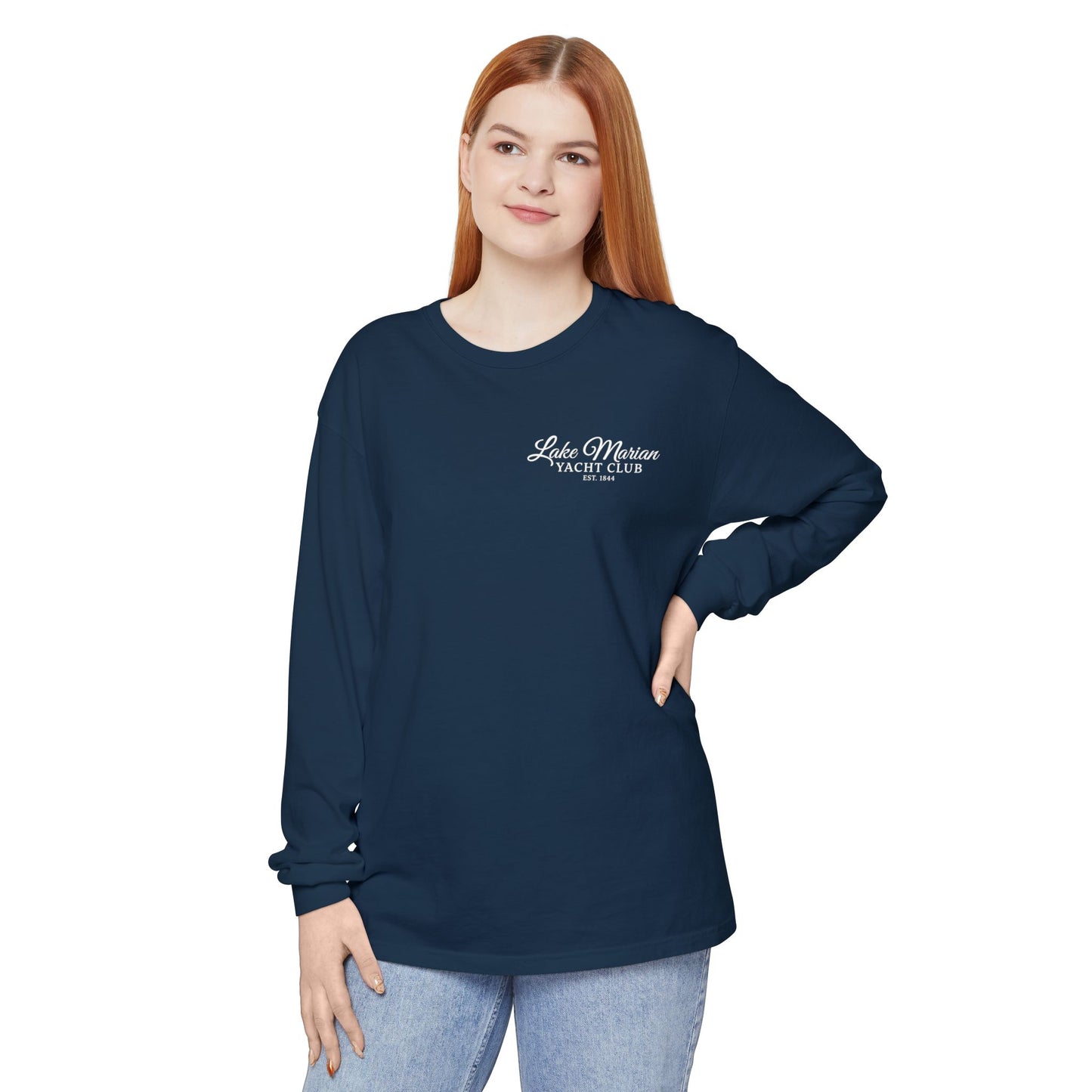 Saint Mary's College Lake Marian Yacht Club Long Sleeve | French Cross | Est. 1844 | Better in Blue Co.