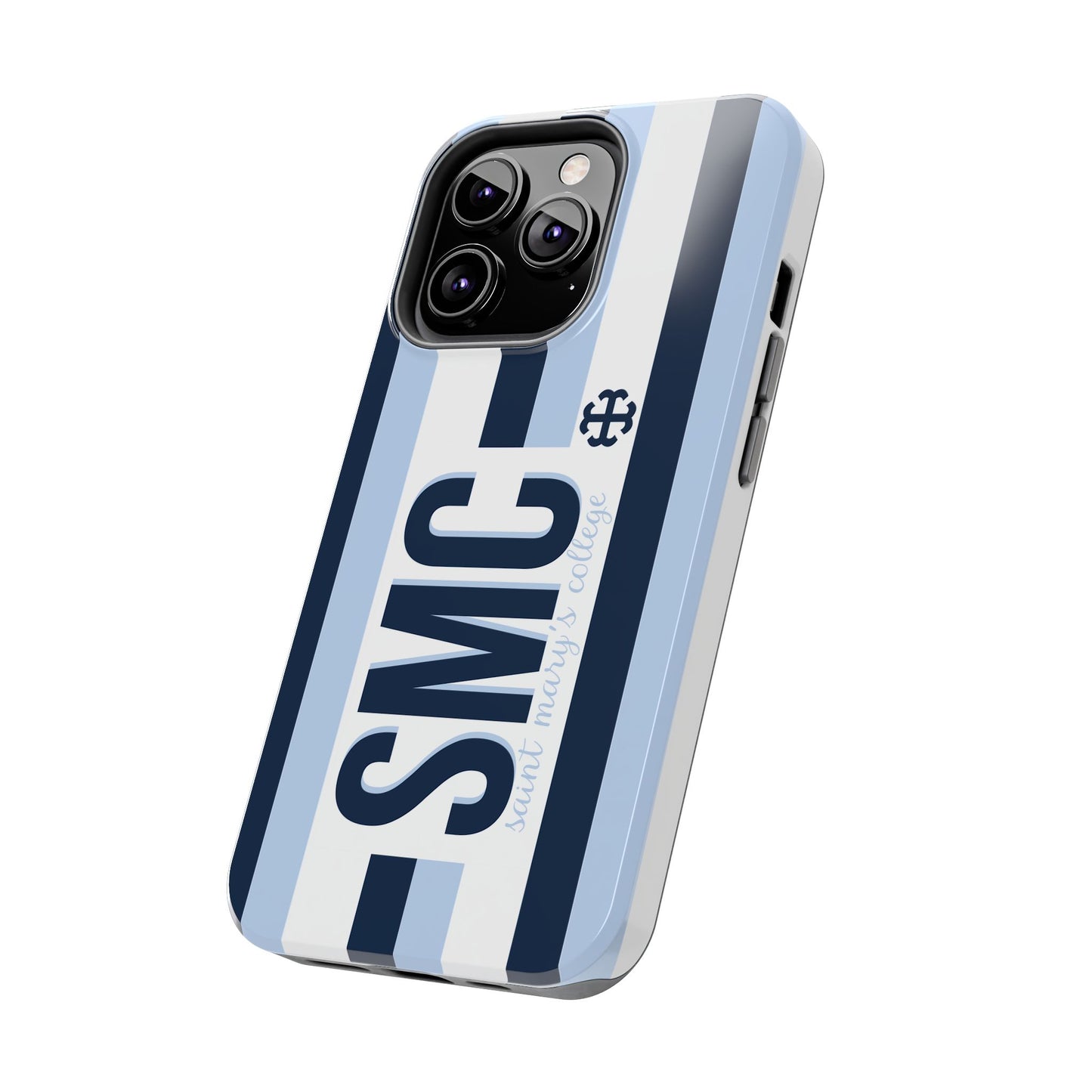 Saint Mary's College Phone Case SMC Navy/Belles Blue/White French Cross | Better in Blue Co.