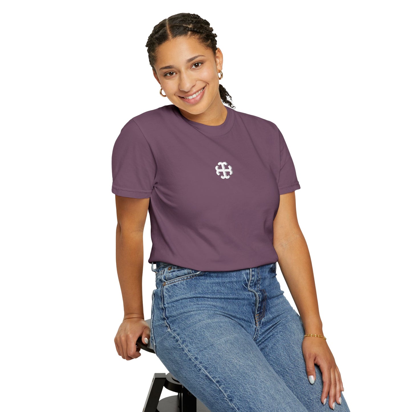 Saint Mary's College Embroidered French Cross Tee | Belles | 1844 | Better in Blue Co.
