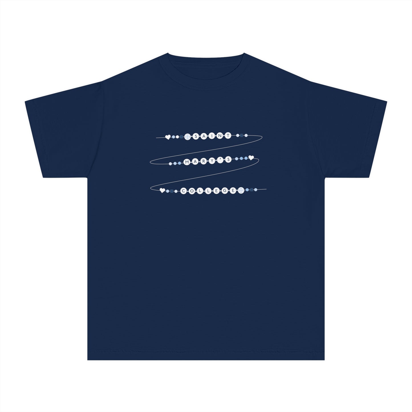Saint Mary's College Friendship Bracelet Youth Midweight Tee | Belles Blue | Smick | Better in Blue Co.
