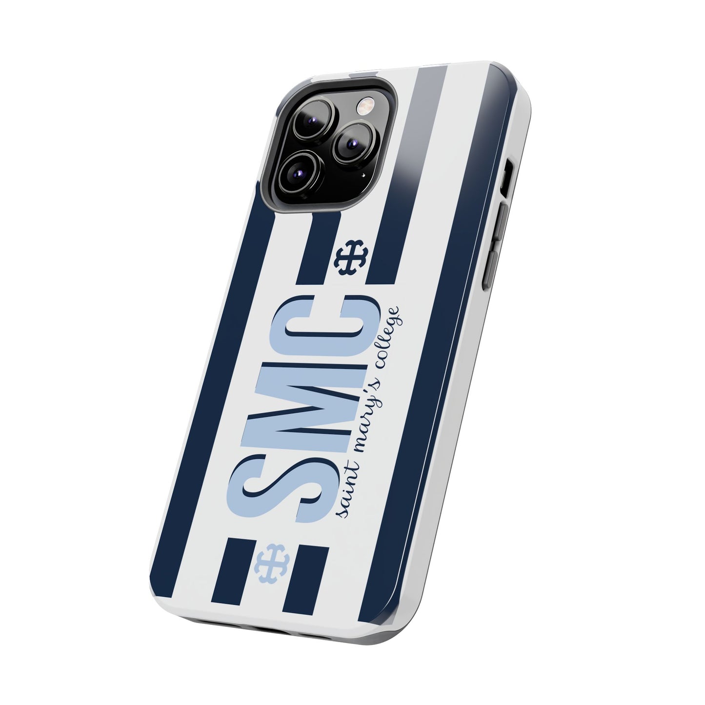 Saint Mary's College Navy Blue Striped Phone Case | French Cross | Better in Blue Co.