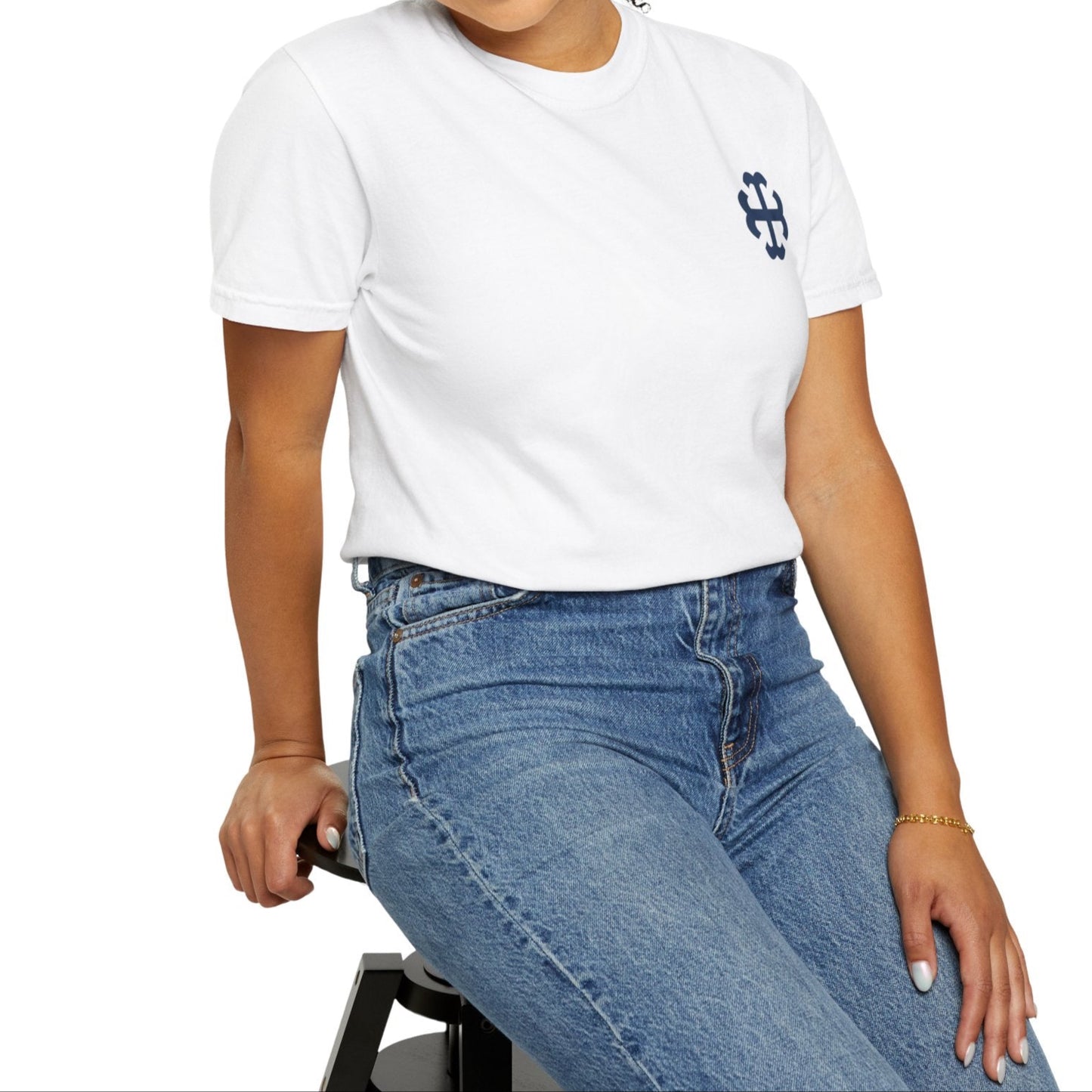 Saint Mary's College French Cross Tee | Smick | Belles Blue