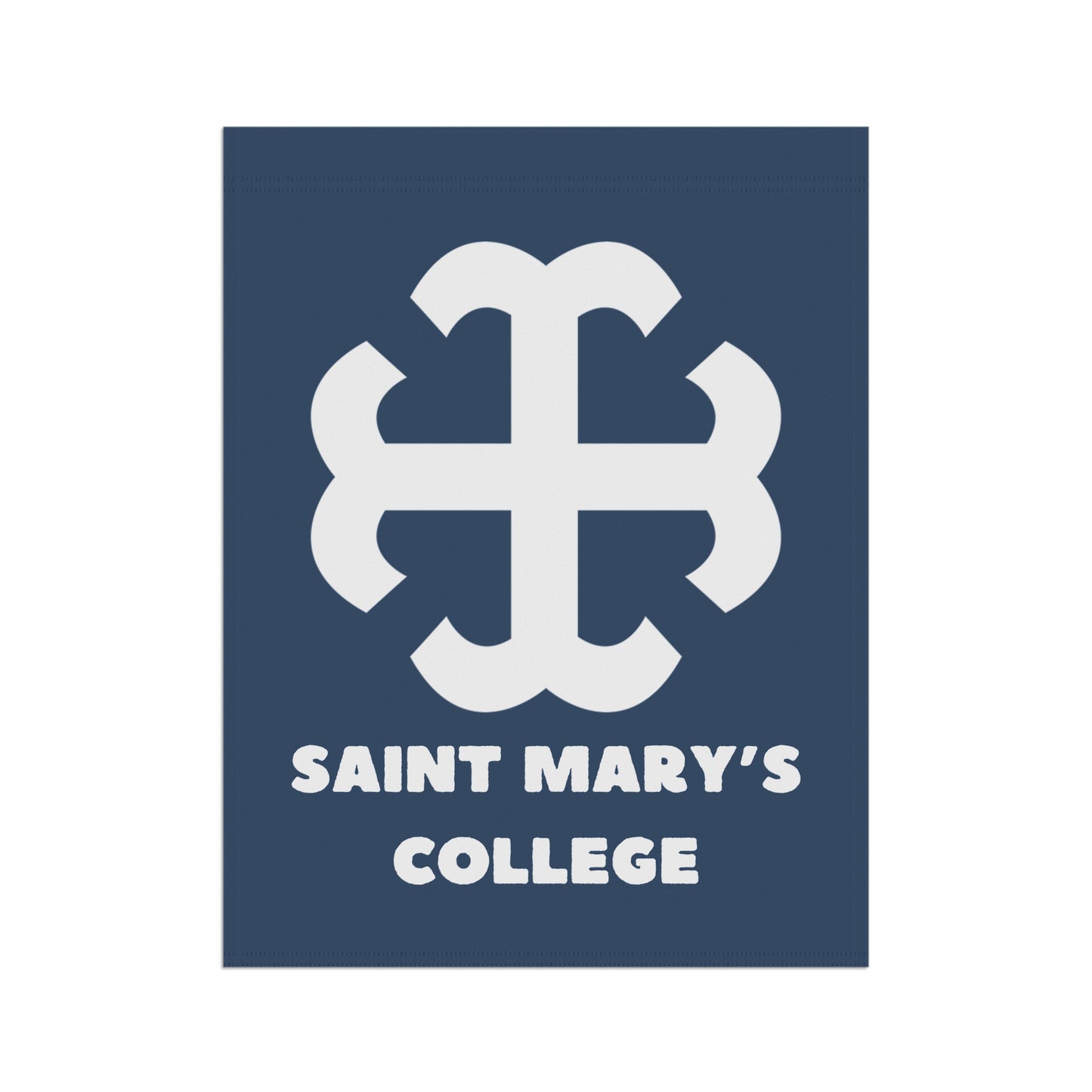 Saint Mary's College Navy/White Garden & House Banner | French Cross | Better in Blue Co.