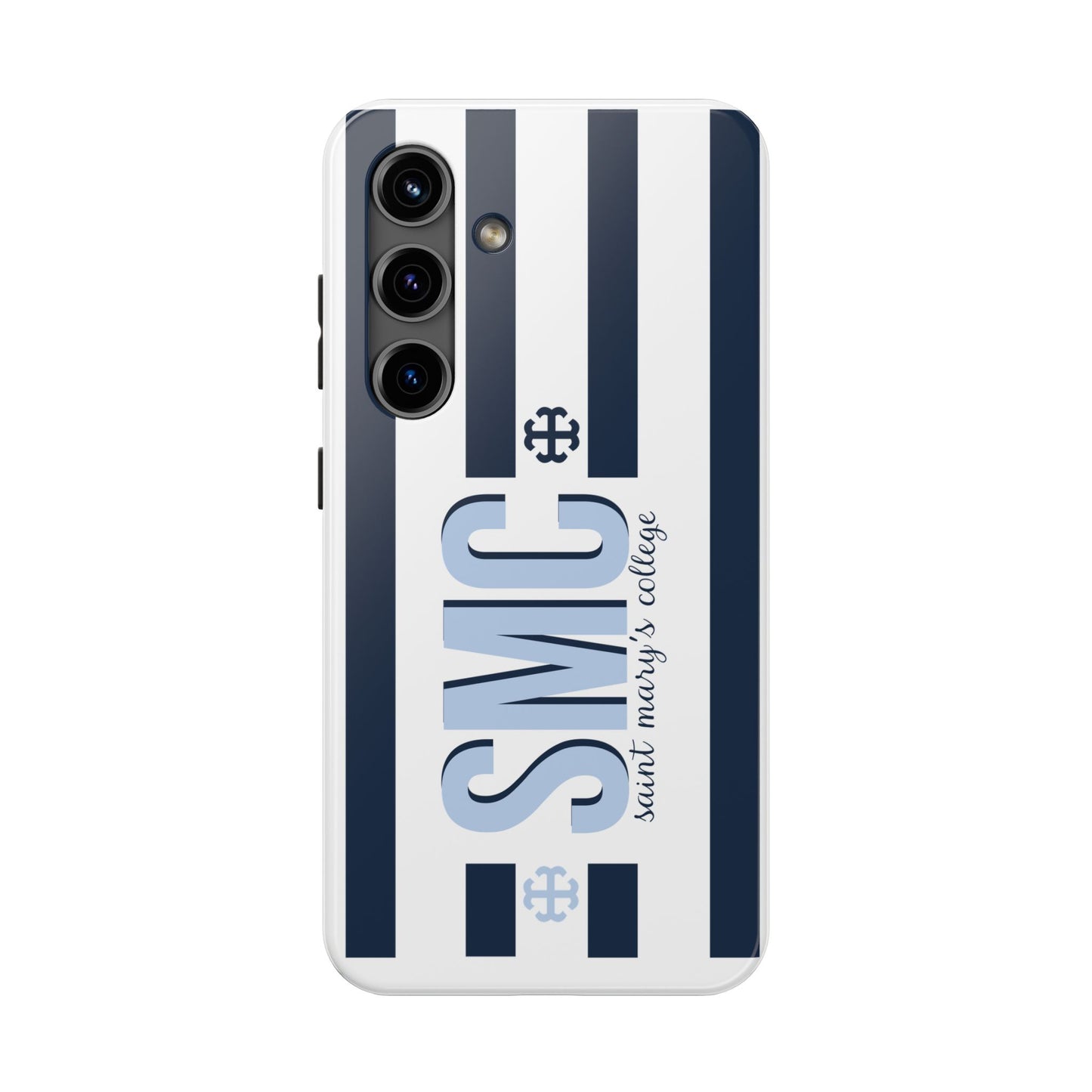 Saint Mary's College Navy Blue Striped Phone Case | French Cross | Better in Blue Co.