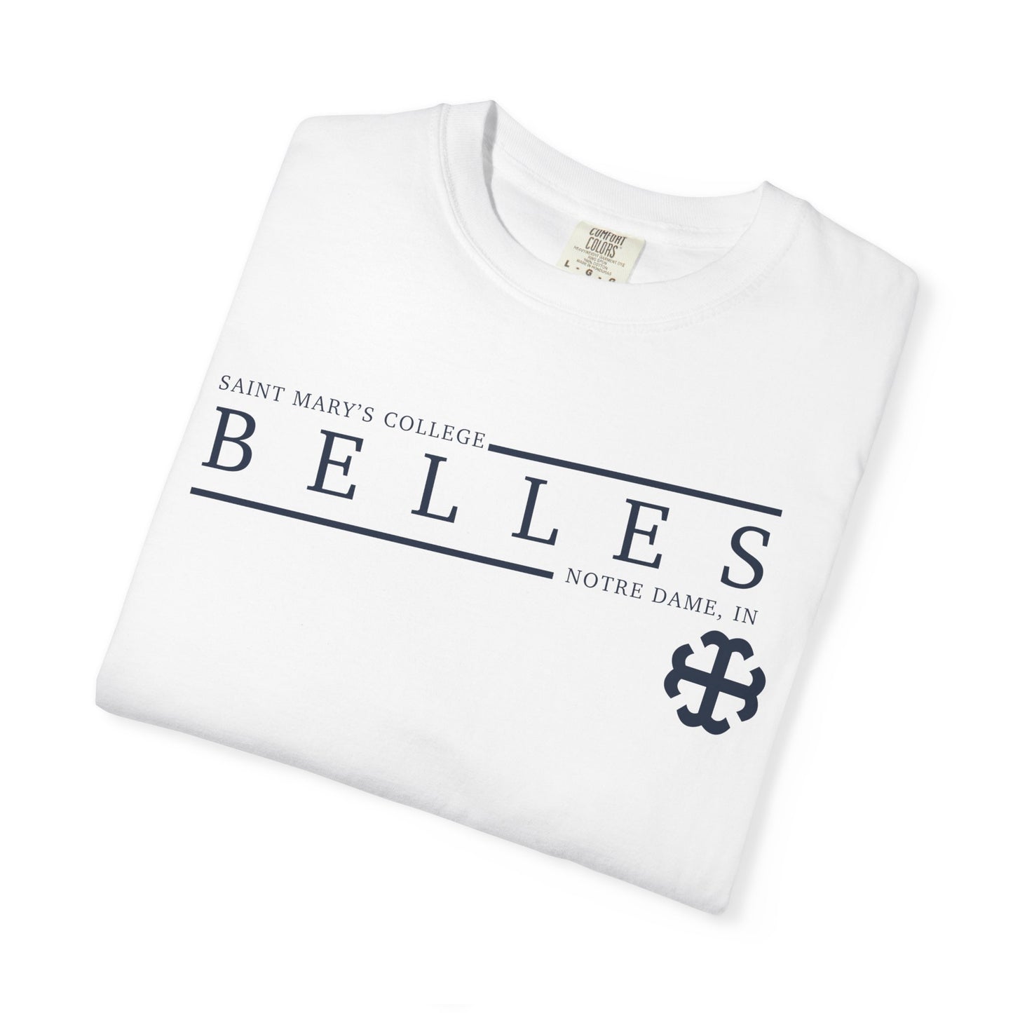 Saint Mary's College Belles Comfort Colors Unisex T-Shirt | French Cross | Notre Dame, IN | Better in Blue Co.