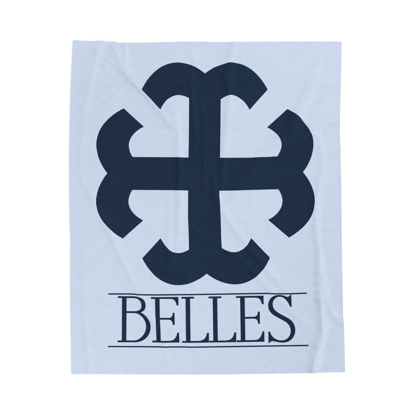 Saint Mary's College French Cross Belles | Velveteen Plush Blanket | Belles Blue | Better in Blue Co.