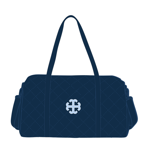 French Cross Embroidered Duffel Bag |Saint Mary's College| Navy Blue | Vera Bradley | Custom | 3 Week Turnaround | Better in Blue Co.