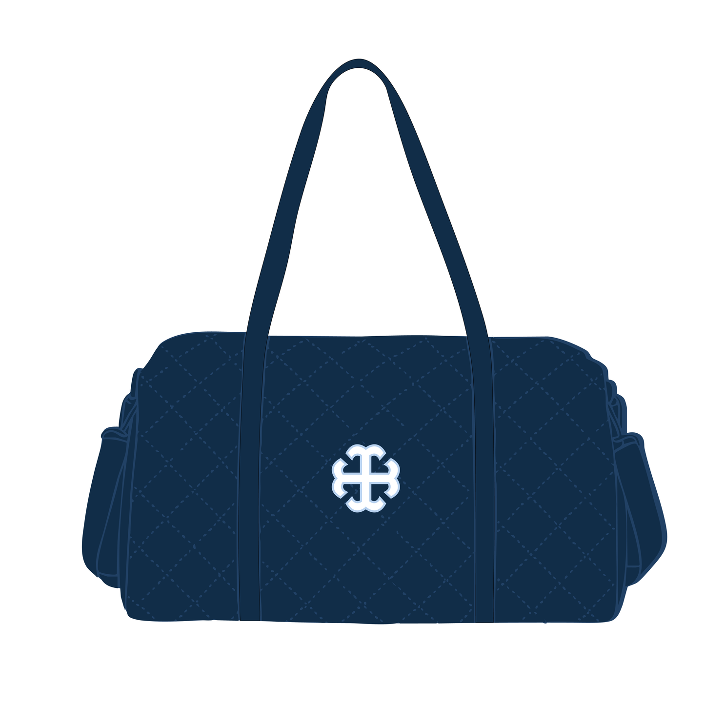 French Cross Embroidered Duffel Bag |Saint Mary's College| Navy Blue | Vera Bradley | Custom | 3 Week Turnaround | Better in Blue Co.