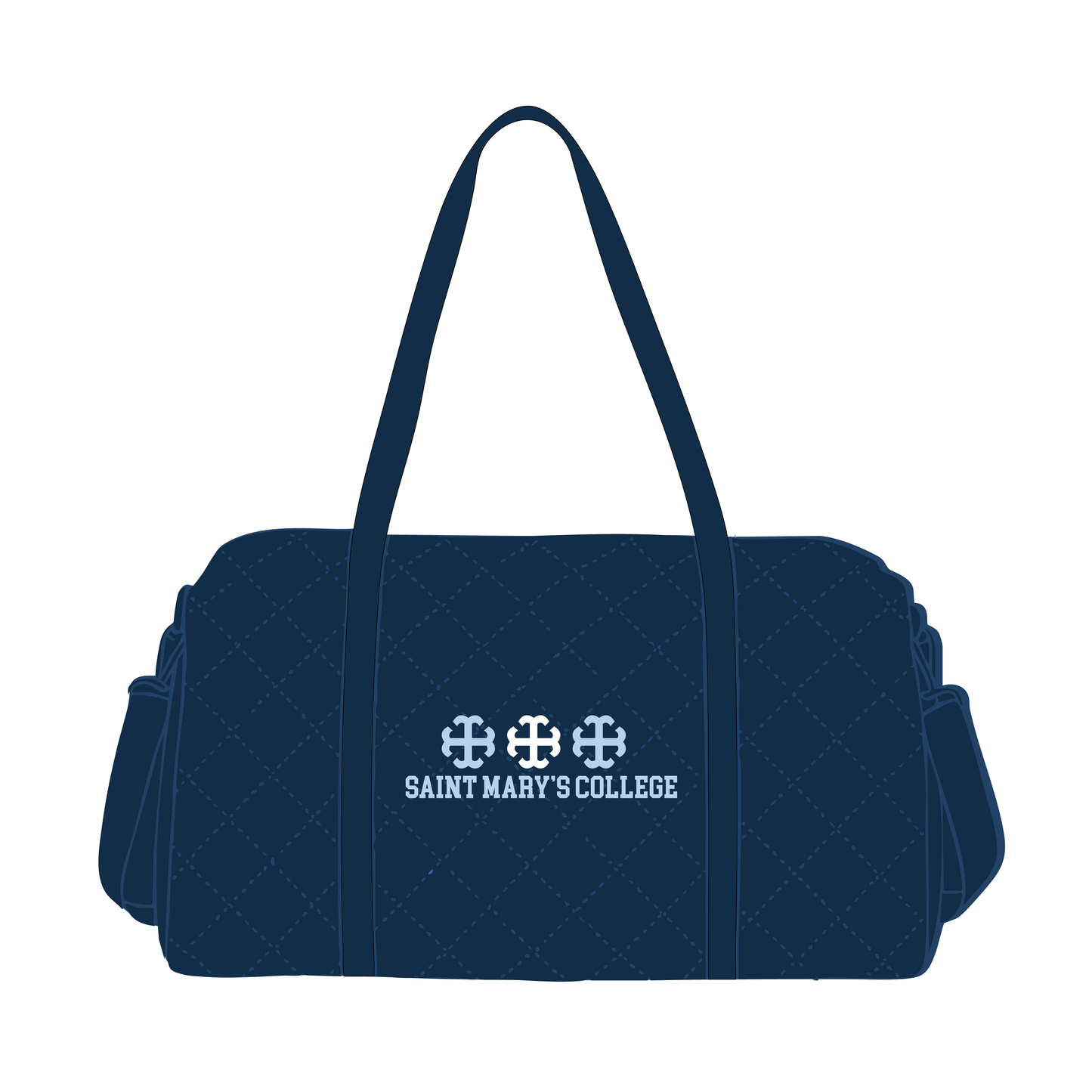 French Cross Embroidered Duffel Bag |Saint Mary's College| Navy Blue | Vera Bradley | Custom | 3 Week Turnaround | Better in Blue Co.