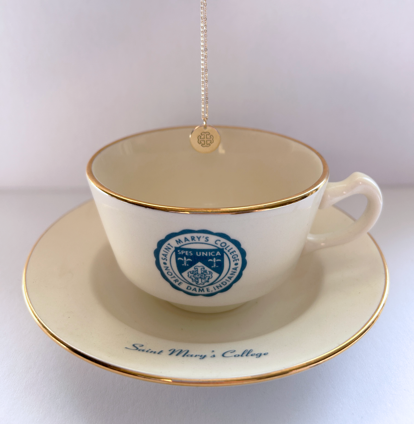 French Cross Stamped Necklace | ½" Disc | Saint Mary's College