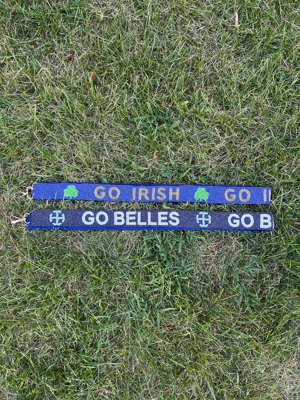 Saint Mary's College and Notre Dame Beaded Purse Straps | PRE-ORDER | Go Belles | Go Irish | Combined Offer