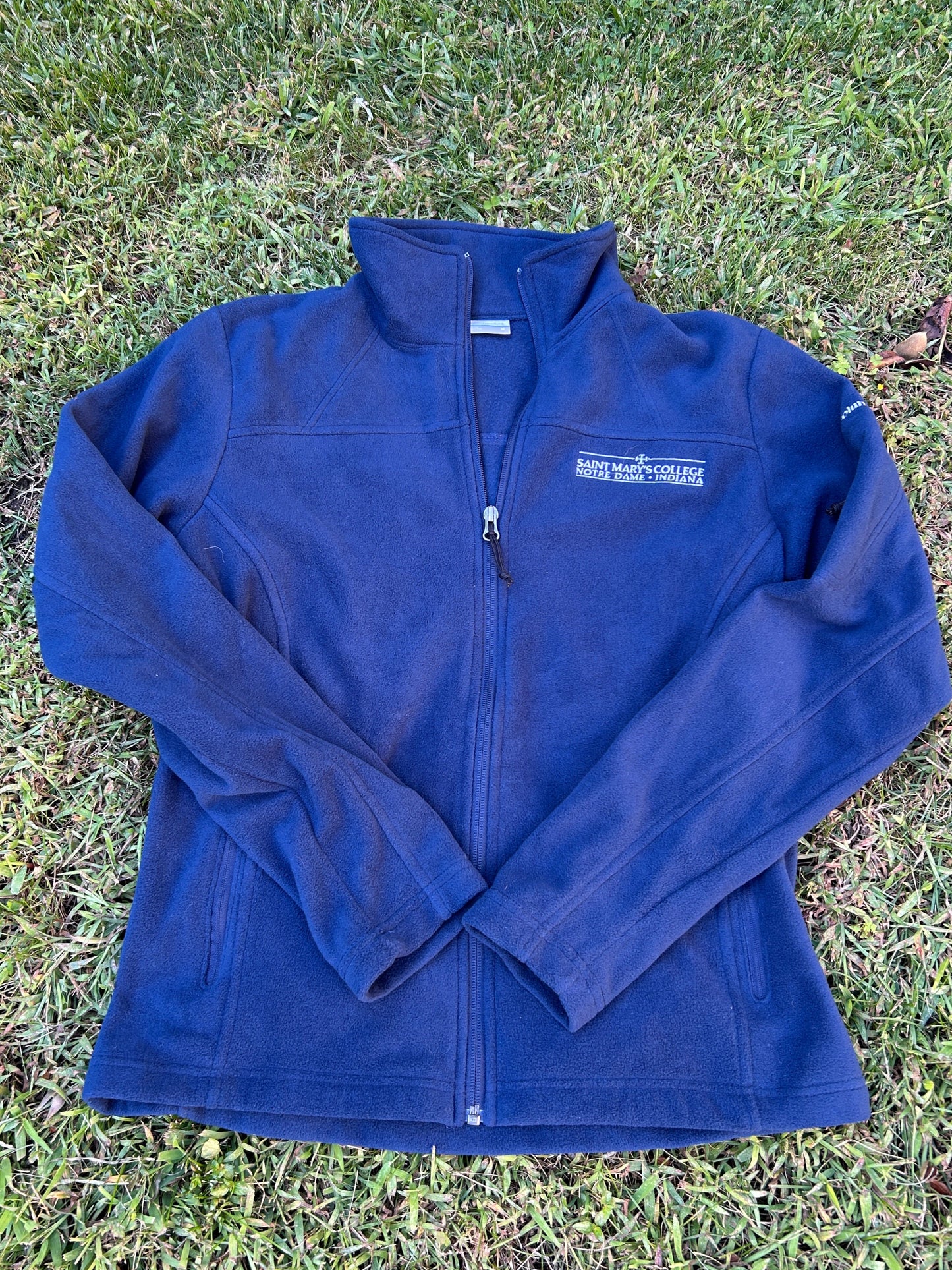 Saint Mary's College Navy Blue Columbia Zip-Up Jacket Medium
