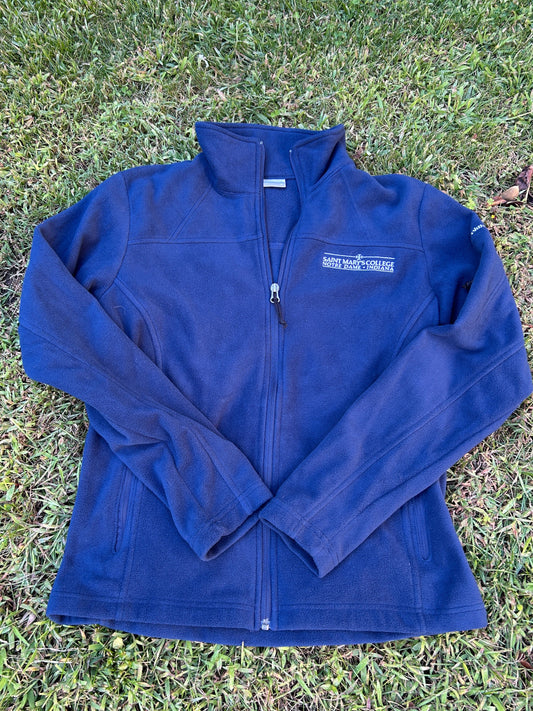 Saint Mary's College Navy Blue Columbia Zip-Up Jacket Medium