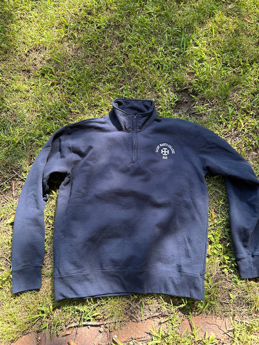Saint Mary's College Dad Navy Blue League Quarter Zip Large