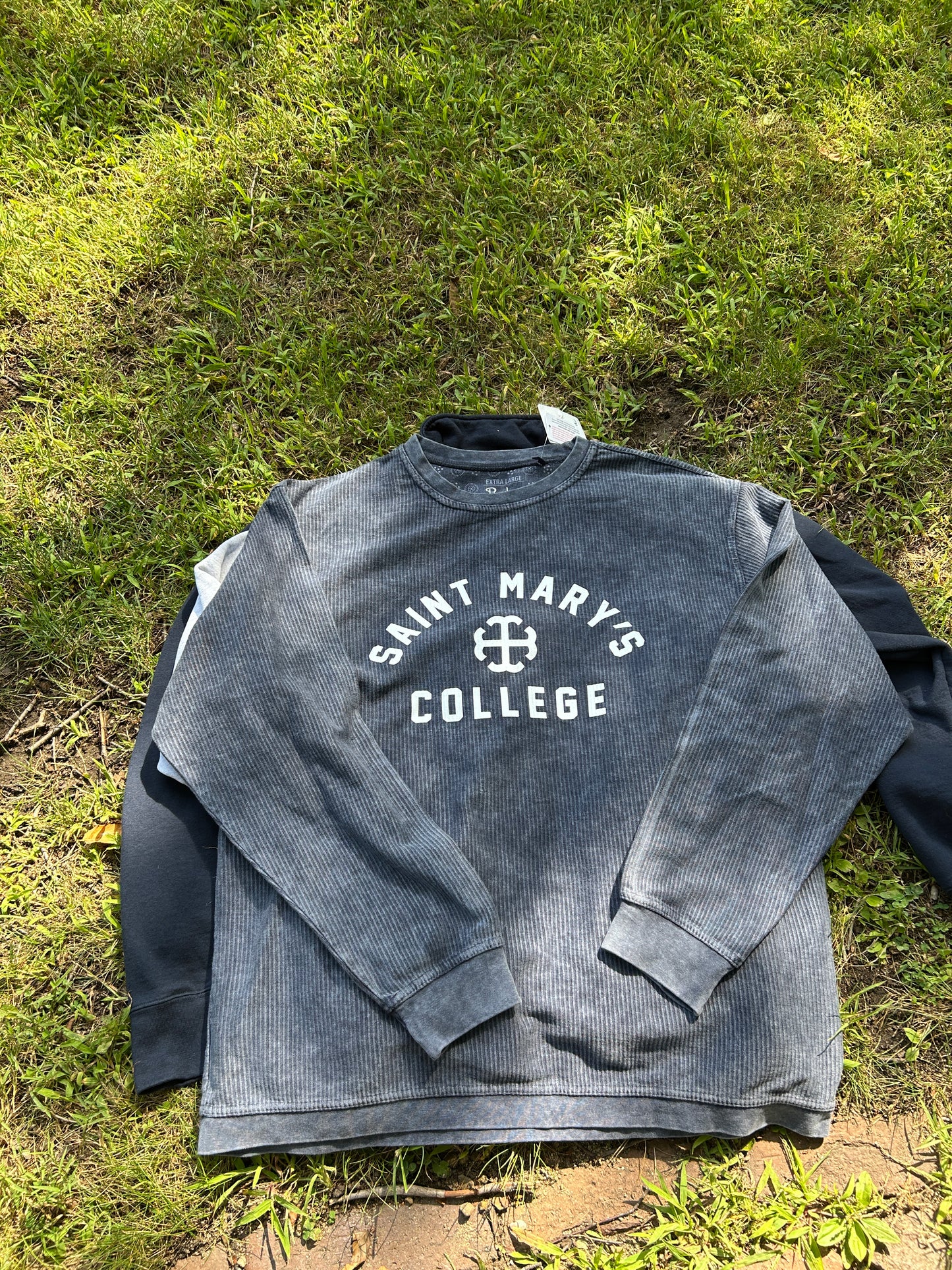 Saint Mary's College Ribbed Pullover Navy Blue Boxercraft XL