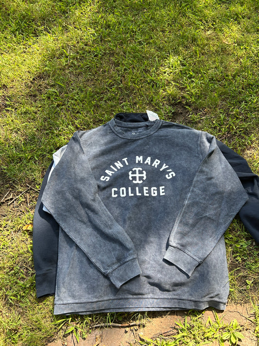 Saint Mary's College Ribbed Pullover Navy Blue Boxercraft XL