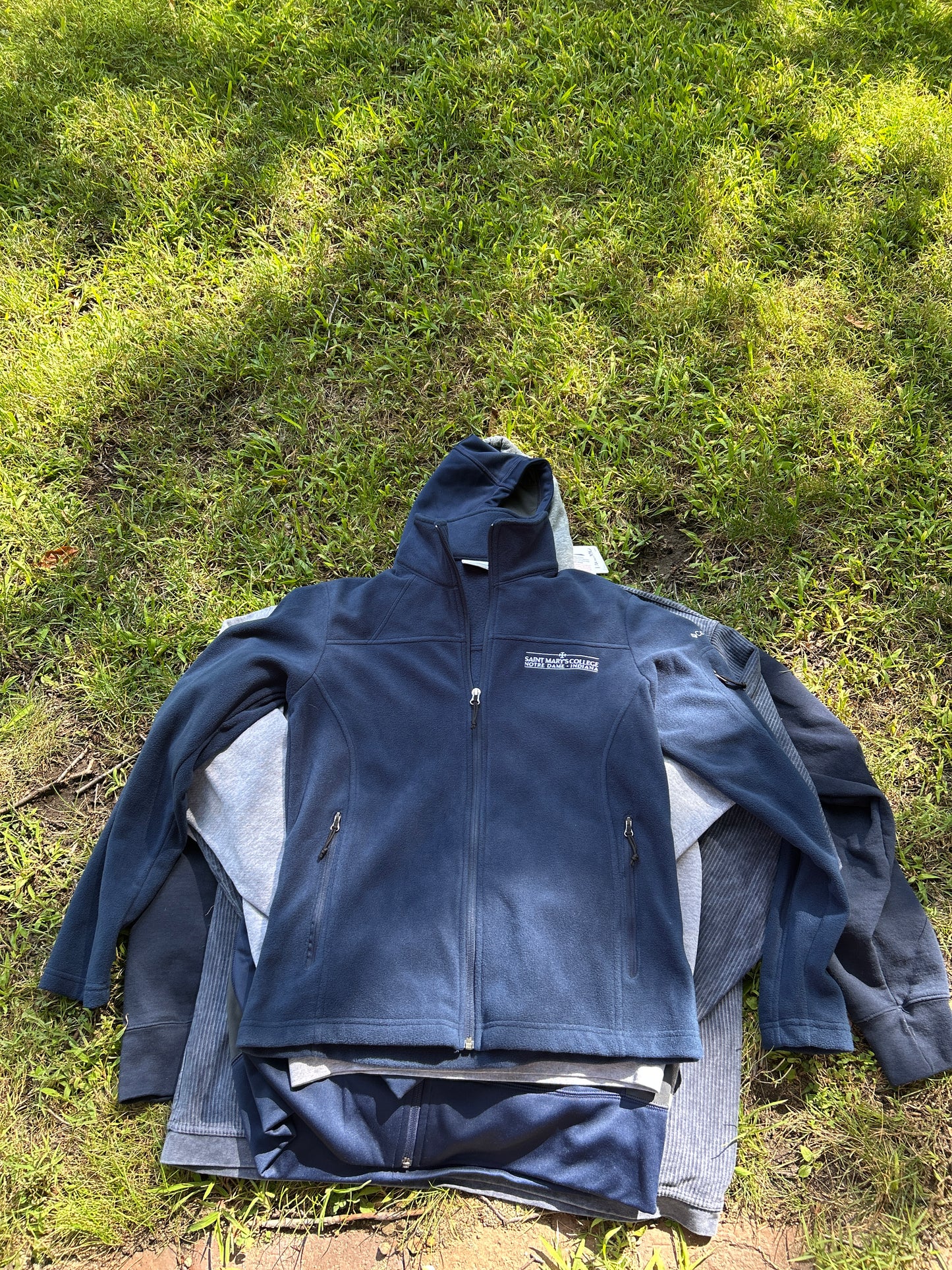 Saint Mary's College Navy Blue Columbia Zip-Up Jacket Medium