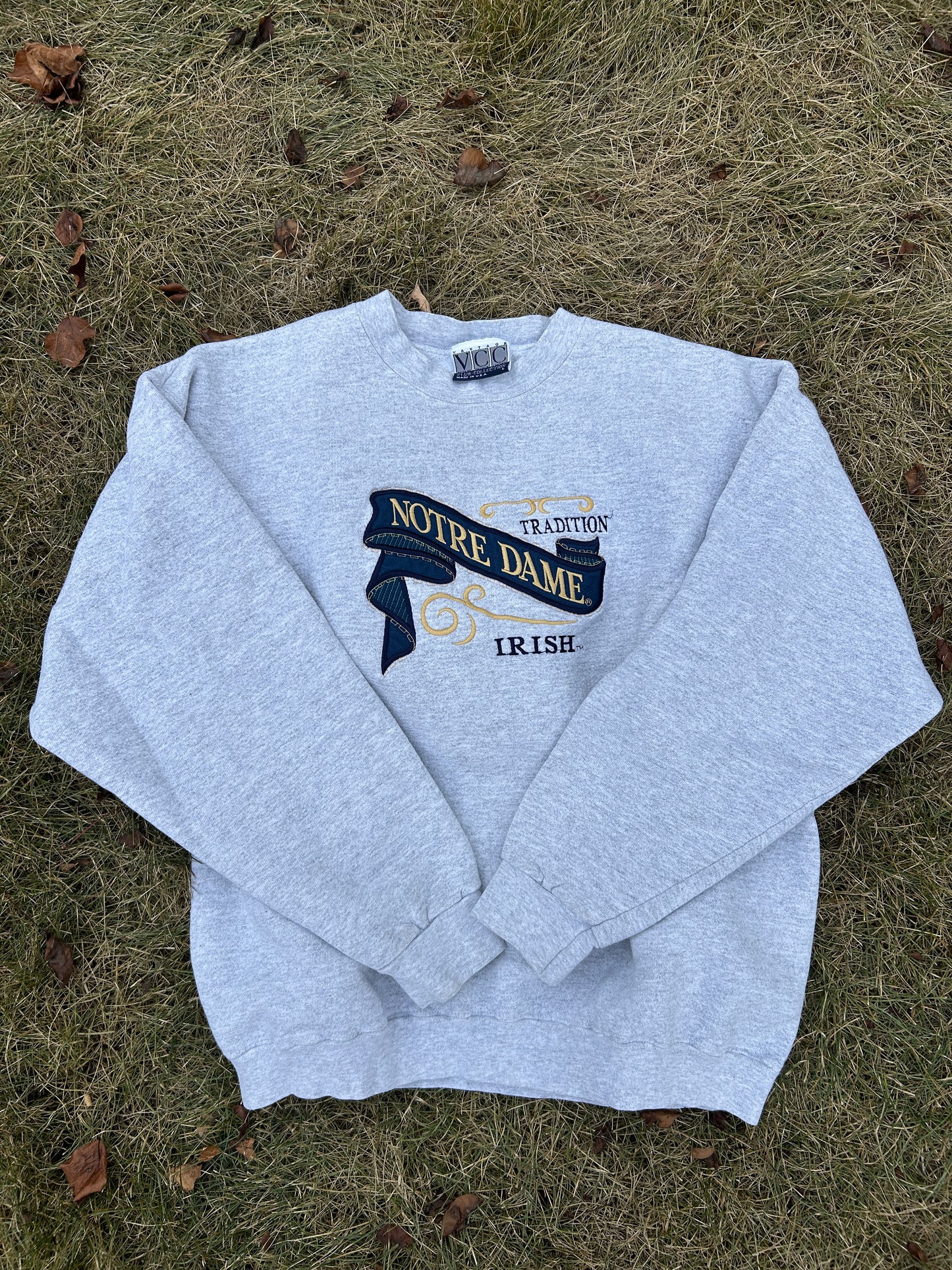 Vintage Notre Dame "Tradition Irish" Gray Medium/Large