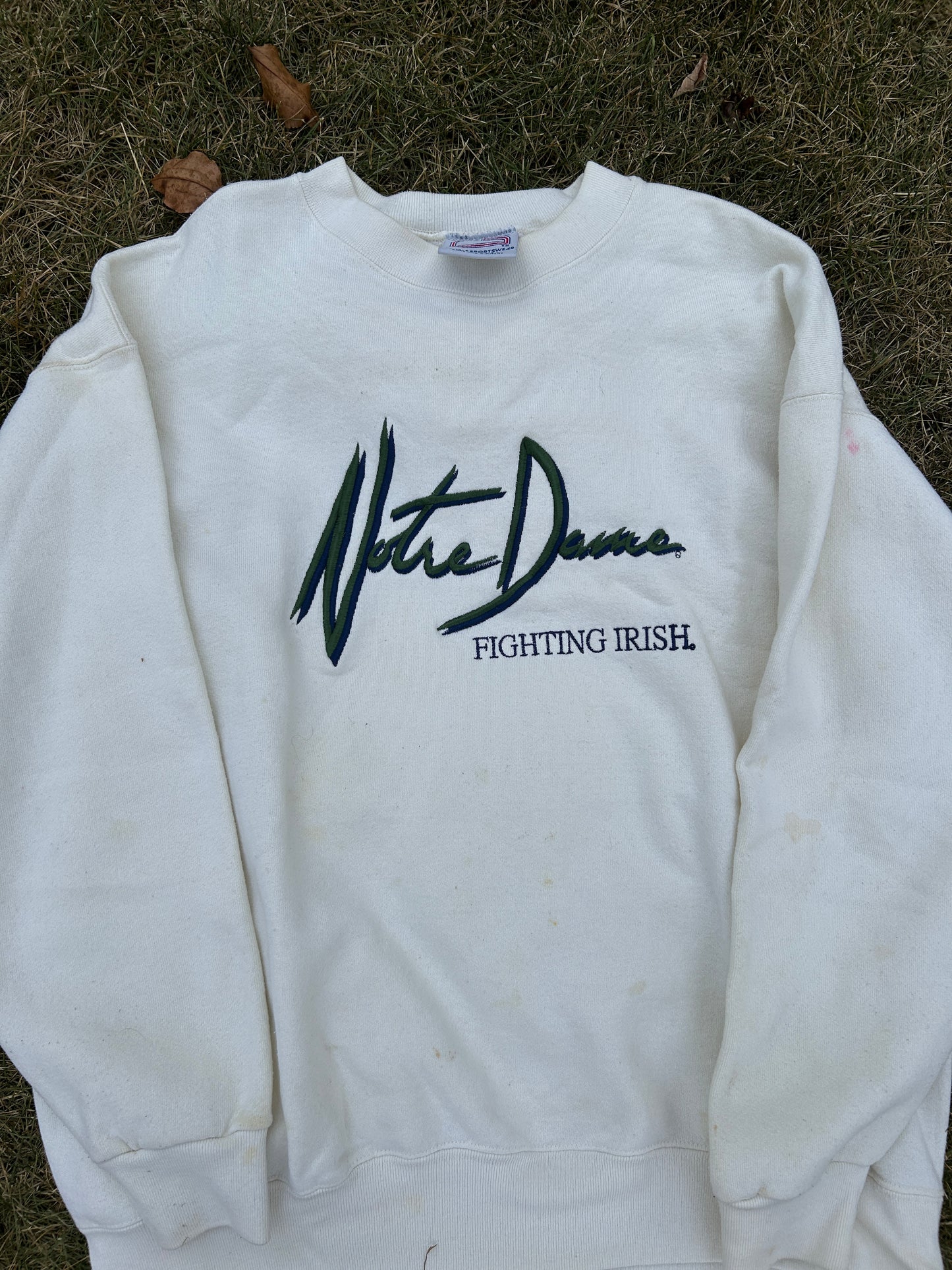 Vintage Notre Dame 90s Script Sweatshirt XL