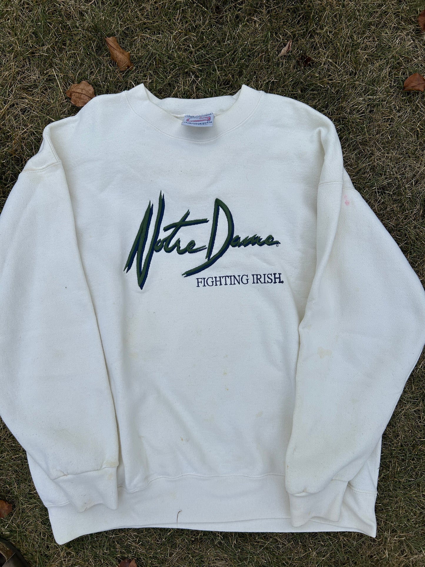 Vintage Notre Dame 90s Script Sweatshirt XL