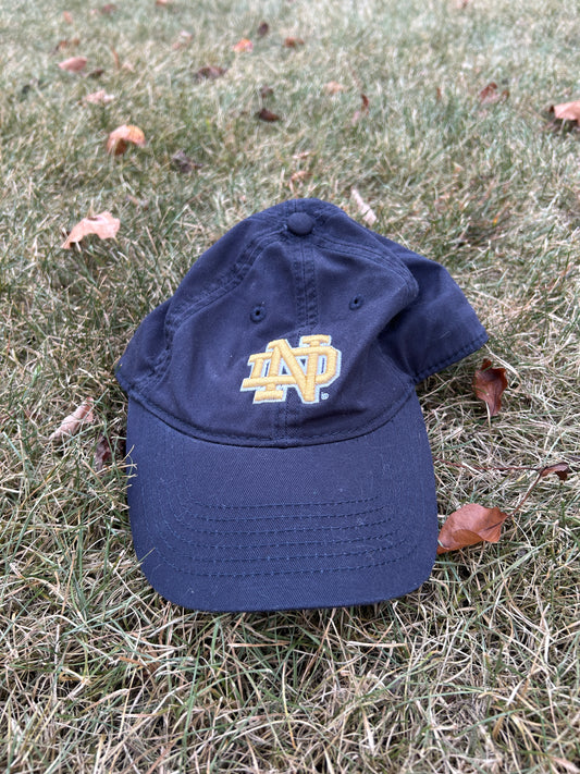 Notre Dame Navy Blue Hat "ND" in Gold Thread OS