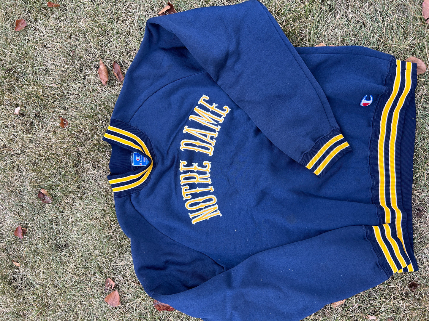Vintage Notre Dame Navy/Yellow Gold Pullover