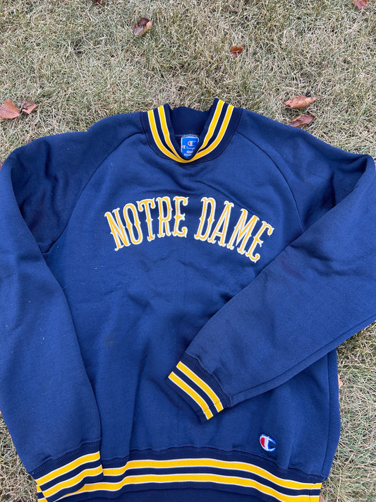 Vintage Notre Dame Navy/Yellow Gold Pullover