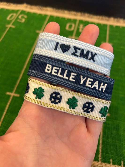 Saint Mary's College Tassel Bracelets | French Cross and Clover | I <3 ΣMX | BELLE YEAH|